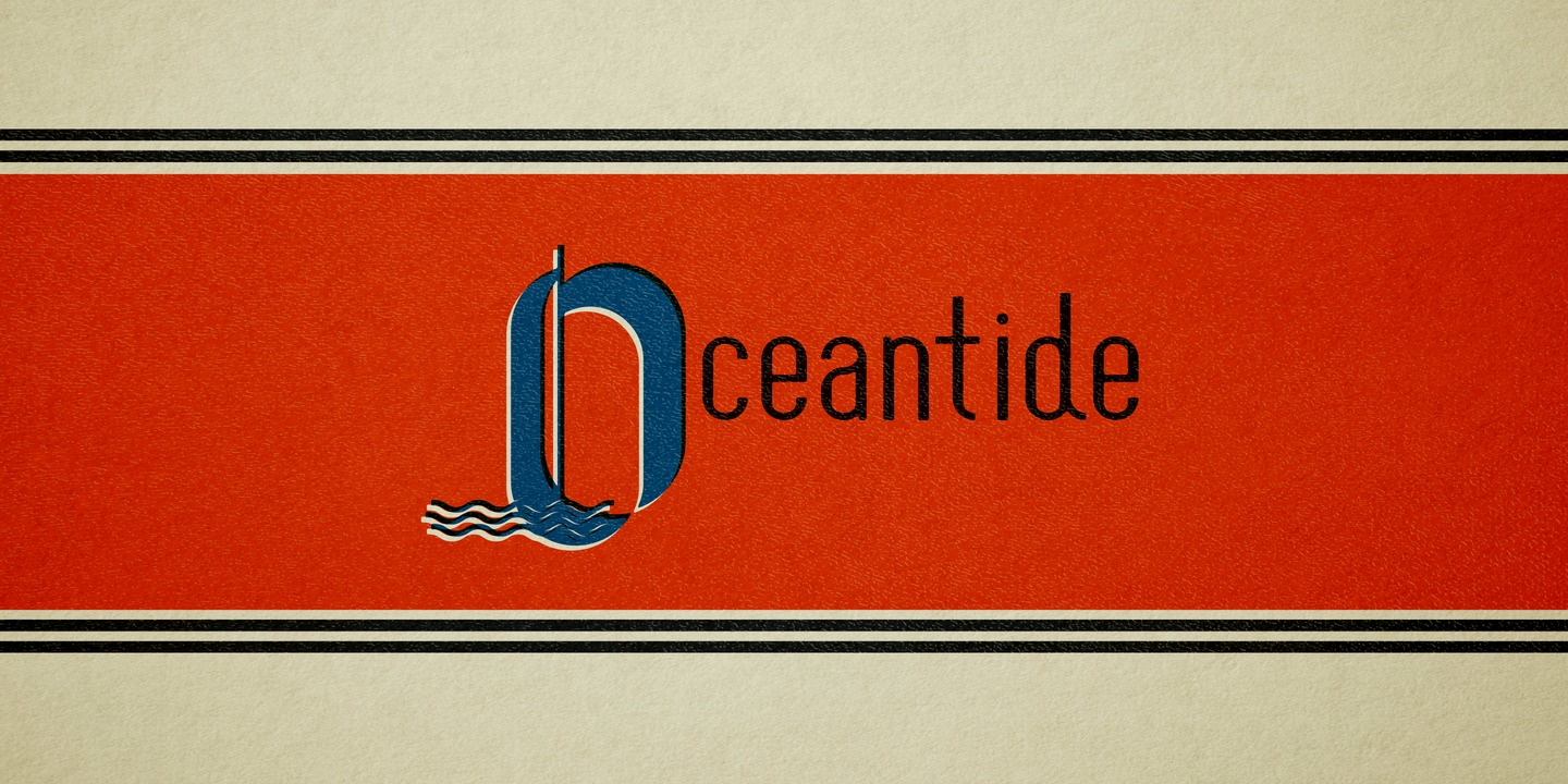 Beispiel einer Oceantide Display-Schriftart #7